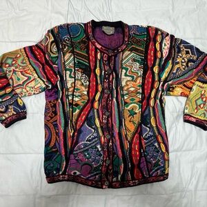 COOGI Multicolor Wool Cardigan with shoulder pads